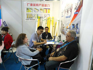 Customers at our exhibition booth