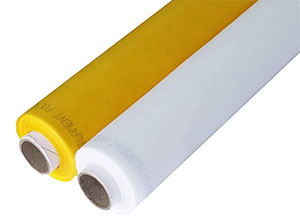 Polyester printing screen features